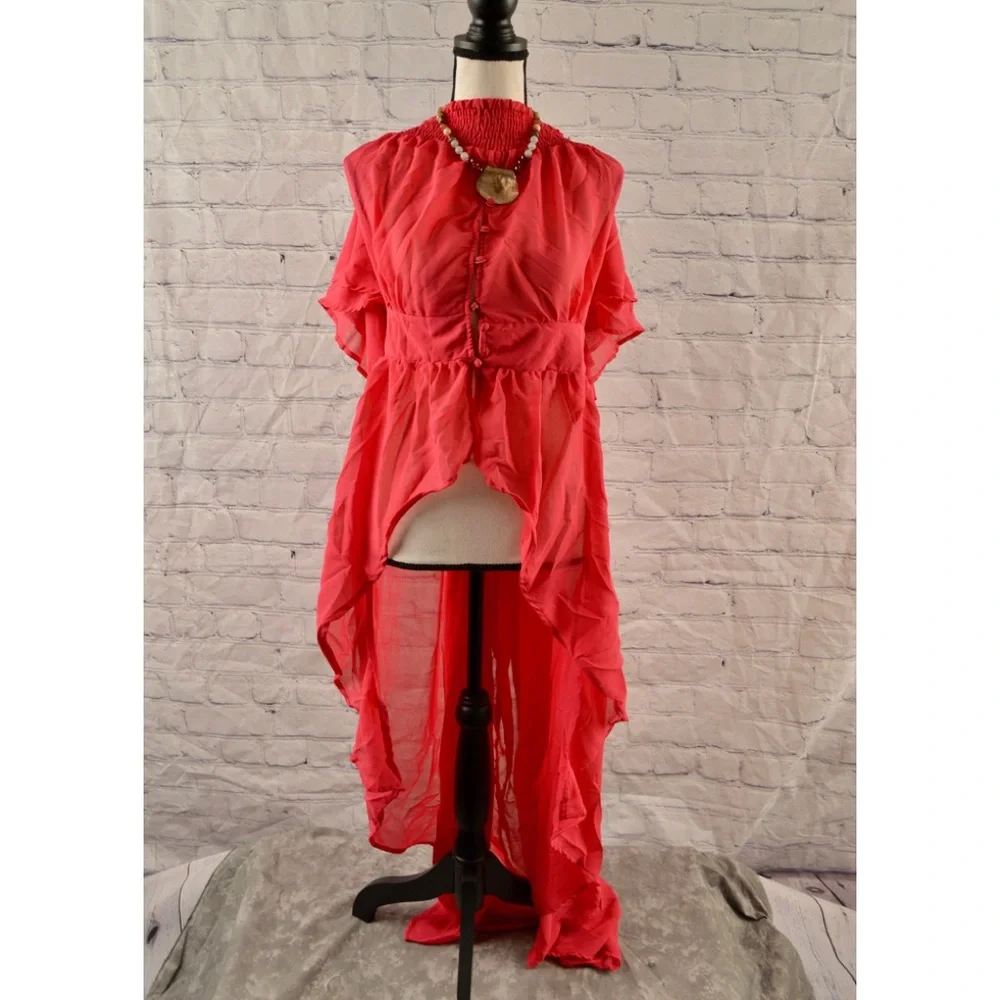 Brand New Half Sleeve Hi Low Blouse/ Duster Sz 22/24 & 26/28 - Picture 5 of 13